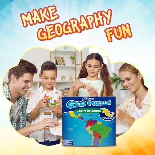 GeoPuzzle Latin America Jigsaw Puzzles,50 Pc Puzzle for Kids Ages 6 and Up - Image 2