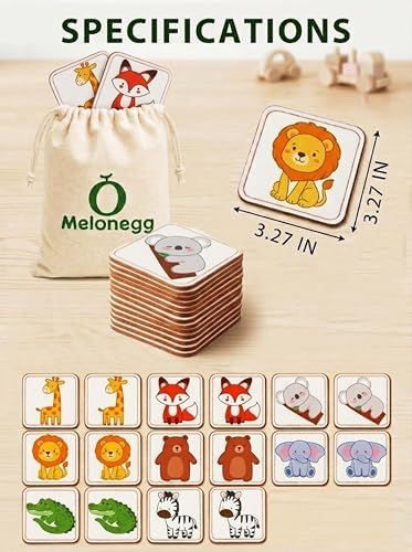 Felt Matching Game for Toddlers, Animal Montessori ToysTravel Toys or 1-3 Memory Flash Cards for 2 3 Year Old, Soft Safe Preschool Educational Gifts for Boys Girls - Image 6