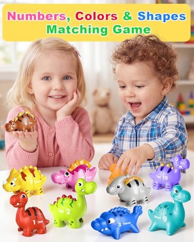 Dinosaur Number Learning Toys for Toddlers Kids 3-5, 10 Unique Dinos - Image 3