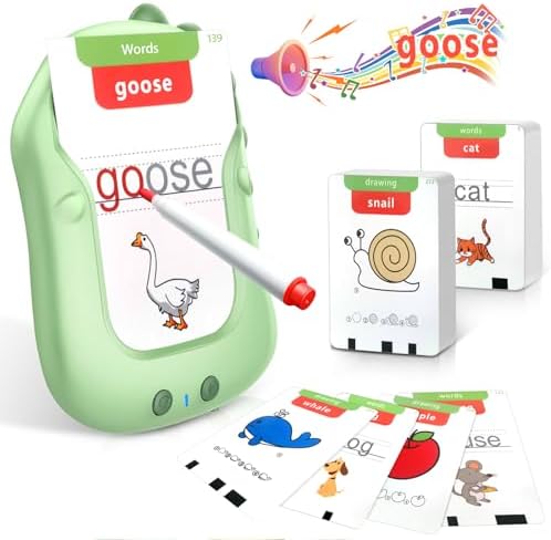 Talking Flash Cards for Kids 336 Words Reusable Writing & Drawing Phonics Learning Toys, Montessori Autism Sensory Speech Therapy Toys, Ideal Learning Toys for 2-6 Year Old Girls Boys by PerfectGiftsforFestivalDay
