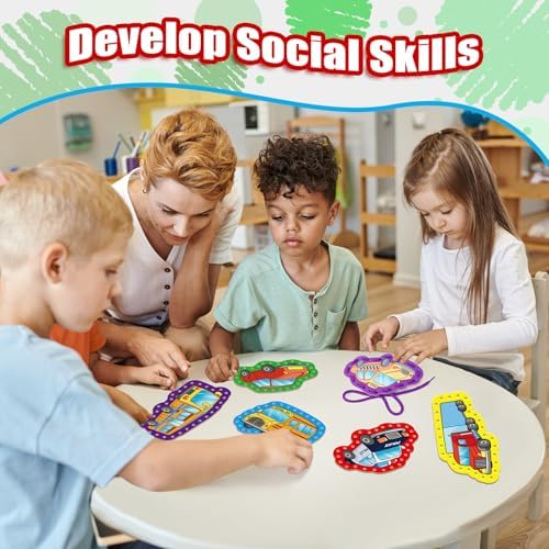 Lacing Cards,Sewing Kit for Kids,Fine Motor Toys,Classroom Must Haves - Image 6