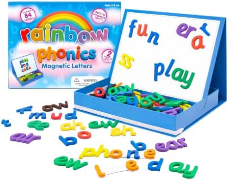 Junior Learning Rainbow Phonics - Magnetic Letters, Multi, Model:JL194,White,1.8 H x 10.2 L x 8 W by JuniorLearning