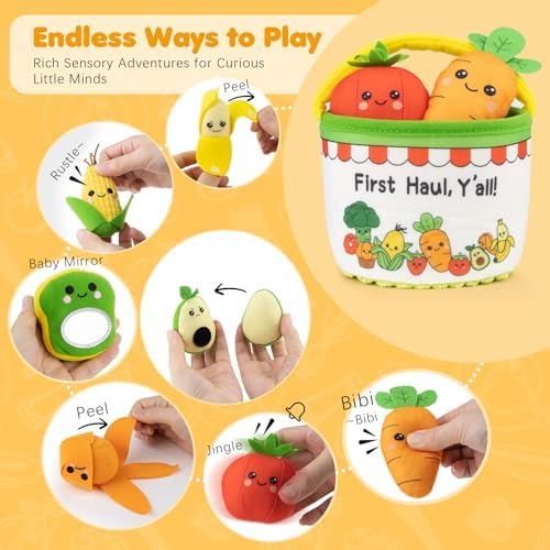 Montessori Sensory Toy for 1 Year Old, Fruit Vegetable Learning Sensory Toy - Image 3