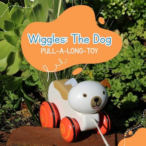 Jack Rabbit Creations Wiggles Dog Pull Toy - Smooth Wheels - 18+ Months - Image 3