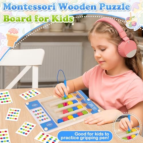 3 4 5 Year Old Boy Birthday Gift, Kids Magnetic Color Matching Puzzle Board - Image 2