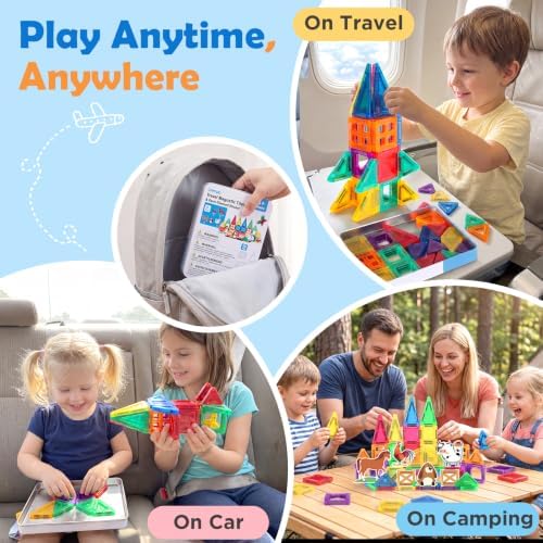 URMYWO Magnetic Building Tiles, Magnetic 3D Blocks Construction Playboards - Image 7