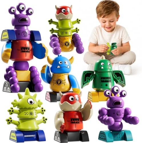 Magnetic Robot Toy for Kids & Boy 3-5 ,35 PCS STEM DIY Educational Play set by YunWingsToys