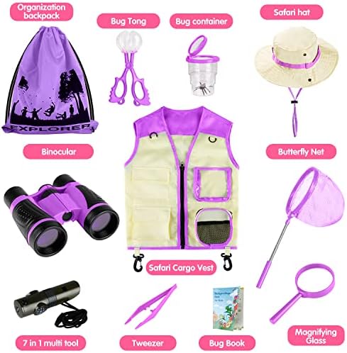 INNOCHEER Explorer Kit & Bug Catcher Kit for Kids Outdoor Exploration for Boys Girls 3-12 Years Old (Purple) - Image 4