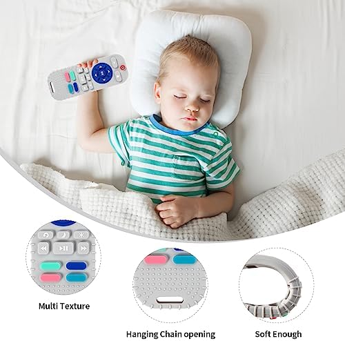 Hooku 2 Pack Silicone Teething Toys for Babies 0-6 Months, Teethers for Babies 6-12 Months, Remote Teether for Baby, Sensory Toys for Babies, Baby Chew Toys - Image 2