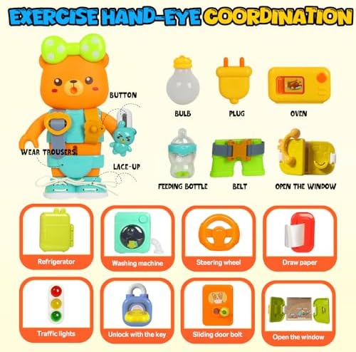 Montessori Busy Board Toys for 1 2 Year Old, Educational Montessori Baby Toys for 12-18 Months, Toddler 1-3 Musical Toys,Birthday Christmas Toys Gifts for 1 2 Year Old Boys Girls - Image 4