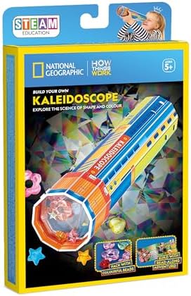 University Games National Geographic Build Your Own Kaleidoscope Science Educational Toy, Ages 5 and Up by University+Games