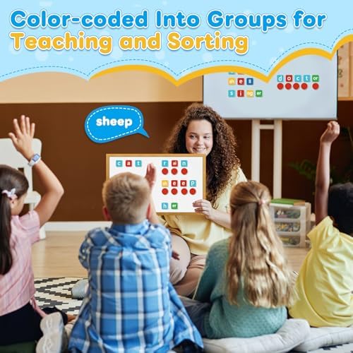 Phonics Magnetic Letter Tiles, Spelling Reading Games Manipulatives - Image 4