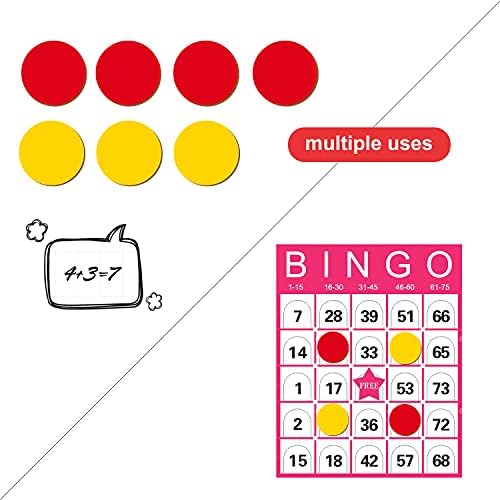 Round Math Counters 200 PCS Plastic Two Color Counters Yellow Red - Image 6