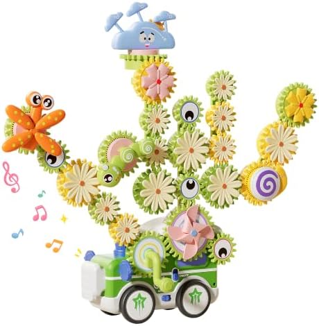 4 in 1 STEM Gear Toys for Kids Ages 3+, Educational Building Blocks, 61Pcs by LFACHTER