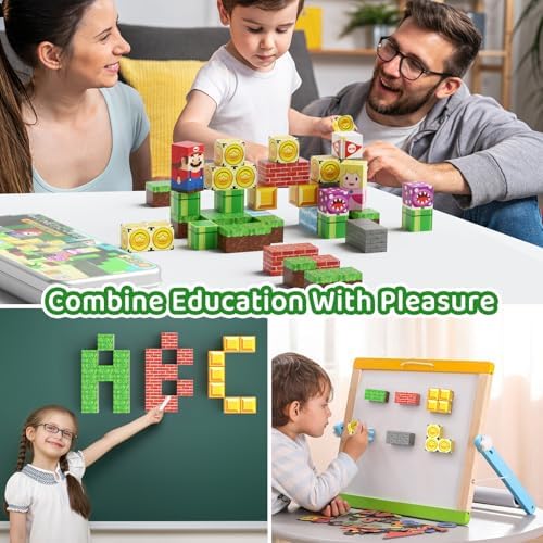 Magnetic Building Blocks Cubes for Kids: 35 PCS Travel Toys Ages 3-8 - Image 5