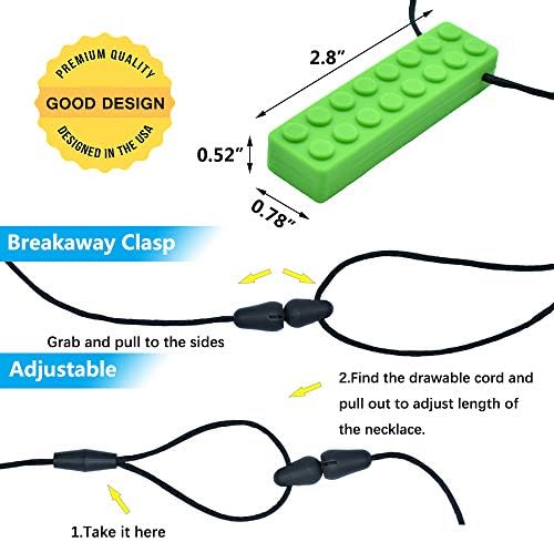 JUMPOW Chew Necklace，Sensory Chew Necklace Bundle for Kids with Autism,ADHD - Image 5