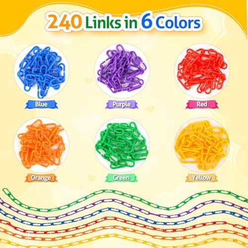 Fine Motor Skills Toys Plastic Chain Links Counting Games for Kids - Image 5