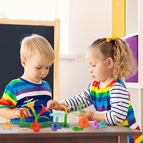 VERTOY Flower Garden Building Toy Set for 3, 4, 5, 6 Year Old Girls, STEM Educational Activity Games and Girls Birthday Gift for Age 3+ yr Toddlers and Kids, 143 pcs - Image 5