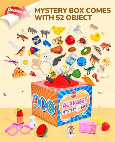 JoyCat Mystery Alphabet Box for Kids 52 PCS Letters Sorting Matching Game Activities Letter Sounds Fine Motor Learning Toys for Preschool Kindergarten Classroom - Easter Basket Stuffers Gifts for Kids - Image 2