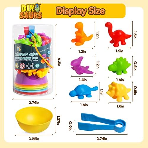JOCHA Color Sorting and Counting Dinosaurs Toys for Toddlers 3 5 4 Years Old Preschool Matching Learning Educational Game Montessori Sensory Math Classification Activities Toys for Kids Boys Girls - Image 3