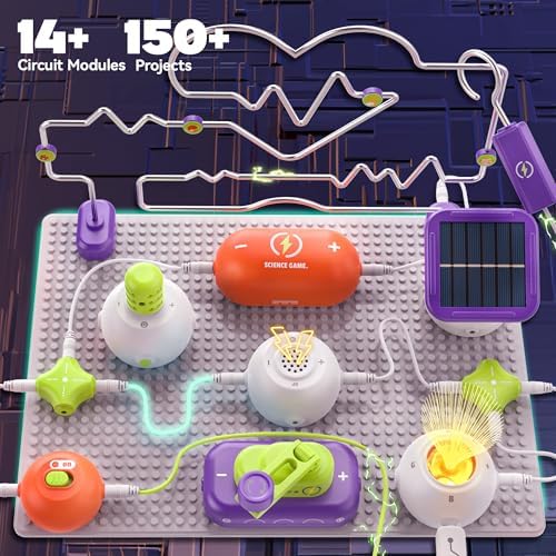 Science Kits for Kids - STEM Kits for Kids, Electronics Exploration Kit, Over 150 Projects, 14 Circuit Parts, STEM Educational Toy Gifts for Kid Boys Girls Ages 3 4 5 6 7 8 9 10 11 12 - Image 2