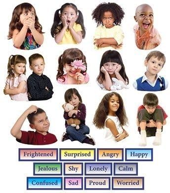 Little Folk Visuals Emotions Precut Felt Pieces, 24 Pieces Set by LittleFolksVisuals
