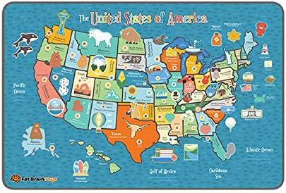 Fat Brain Toys Giant 100 Piece USA Map Puzzle - State-Shaped Jigsaw Pieces, Ages 5+ - Image 5