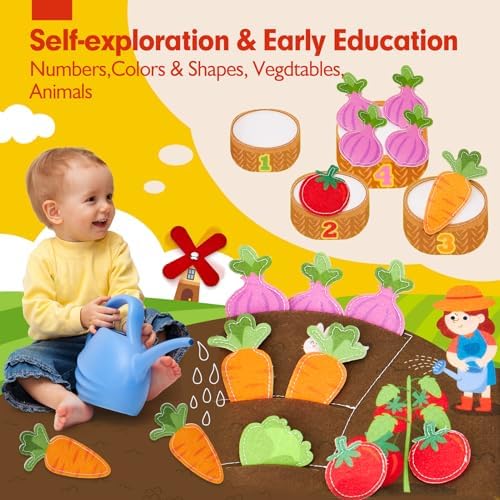 hahaland Busy Board for 1 Year Old - Farm Animals Quiet Busy Book for Toddlers 1-3 and Baby Tissue Box Toy - Silicone Baby Toys 6-12 Months, Montessori Toy for Boy Girl Gifts - Image 5