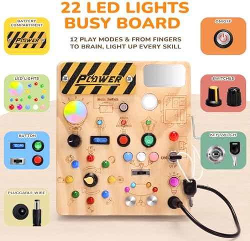 Busy Board for Toddlers - Montessori Toys for 1-3 Year Old Boys & Girls - Image 2