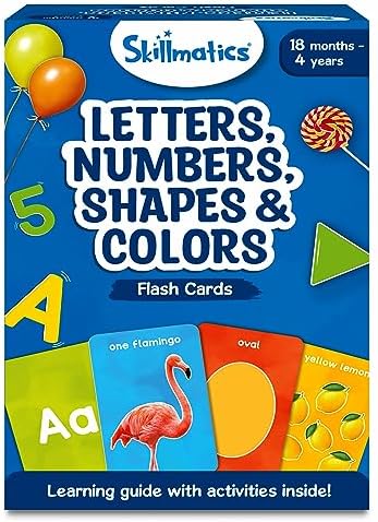 Skillmatics Flash Cards for Toddlers – Letters, Numbers, Shapes & Colors by Skillmatics