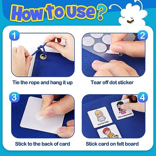 Kasfalci Feelings Chart, Social Emotional Learning Activities,Autism Learning Materials, ADHD Tools,Back to School Supplies,Anger Management Toys,Calm Down Corner Supplies for Classroom Daycare & Home - Image 5