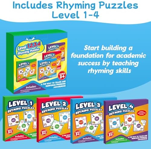 Torlam Phonics Puzzle Cards Level 1-4, Learn to Read Rhyming Games Phonics Flash Cards Spelling CVC Words, Digraphs Blends, Long Vowel, Silent E, Trigraphs Sight Words for Toddlers Kids Kindergarten - Image 7