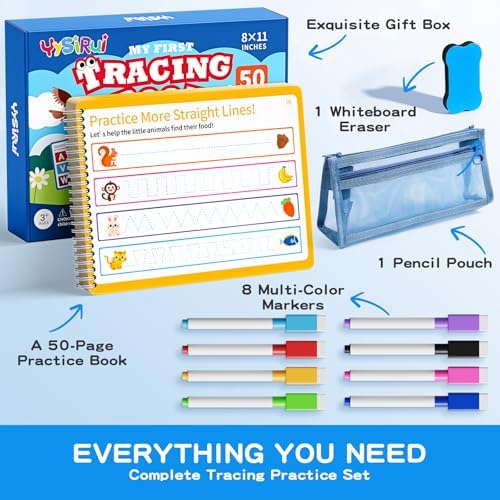 Preschool Learning Activities, Tracing Books for Kids Ages 3+, Toddler Handwriting Practice, Letter Tracing for Kids, Preschool Kindergarten Workbooks 3+, Learning Books for 3+ Years Old - Image 2