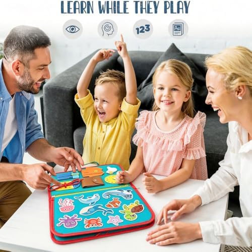 Montessori Busy Board & Busy Book, 10+ Sensory Activities for Toddlers - Image 7