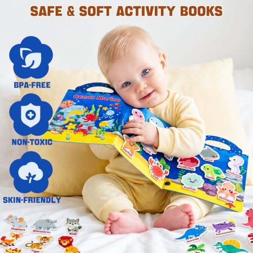 Activity Books for Toddlers 1-3|Felt Montessori Busy Book for Toddlers - Image 2