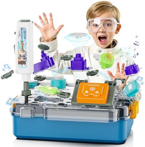 Science Kits for Kids Age 5-7 8-12, STEM Educational Learning Toys with 58 Circuit Parts, Over 520 Projects, Travel Sensory Table Fidget Toy for Boys Girls Birthday Gifts Ages 3 4 5 6 7 8 9 10 11 12 - Image 2