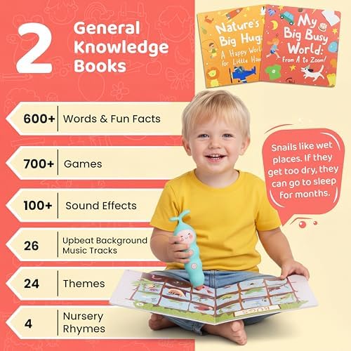 QuTZ Talking Pen: 2 Board + 6 Phonics Books, 600+ Words, 700+ Games (2+) - Image 2