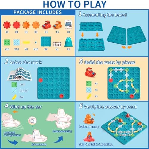 Kids Board Games Learning Toys, STEM Educational Logic Kits with 200+ Challenges & 4 Difficulty Levels, Brain Puzzles Maze Games for Boys Girls Ages 3-10 Birthday Gifts - Image 2