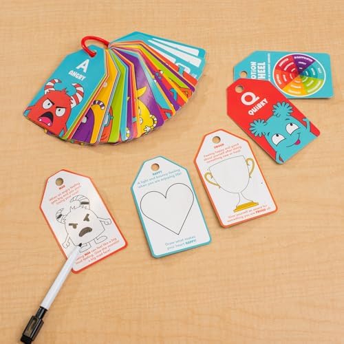 Open The Joy Dry Erase ABC Emotion Flash Cards – Kids SEL Learning Set - Image 5