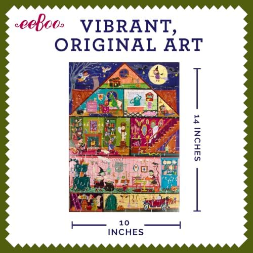 eeBoo Haunted Hause 100 Piece Children's Puzzle, 14" x 10" - Image 3