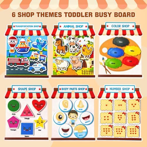 Activity Books for Toddlers 1-3|Felt Montessori Busy Book Learning Toys - Image 3