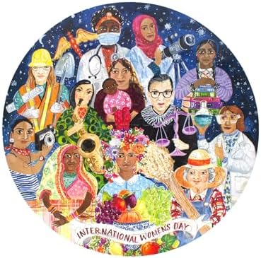 eeBoo 100 Piece Puzzle for Kids - International Women's Day Children's Puzzle Celebratory, Large Pieces for Small Hands to Develop Motor Skills - Image 2