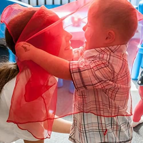 AIVIAI Dance Scarves, 12 Colors 24 PCS Juggling Scarves for Kids Play Dancing Music Scarfs Colorful Silk Actives Scarves for Toddlers Children Movement - Image 4