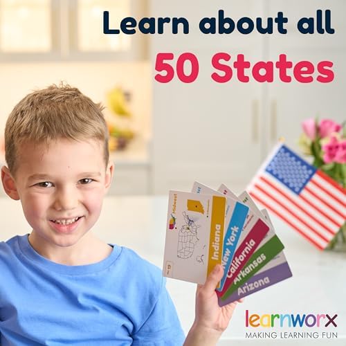 U.S. States Flash Cards for Kids | 50 State Geography Cards with Capitals, Flags, State Birds & More | Educational Flashcards for Learning U.S. History & Facts | Ages 4, 5, 6,7, 8, 9, 10 - Image 4
