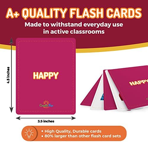 CreateFun 50 Emotion Flash Cards V1, Real Photo Feelings for Autism,Aphasia - Image 5
