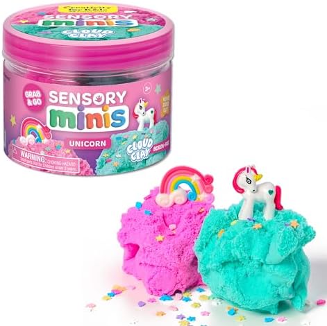 Creativity for Kids Sensory Minis Unicorn Kit | Cloud Clay Sensory Toy for Kids | Summer Activities | Mess-Free, Screen-Free Travel Activity for Kids (Ages 3+) by CreativityforKids