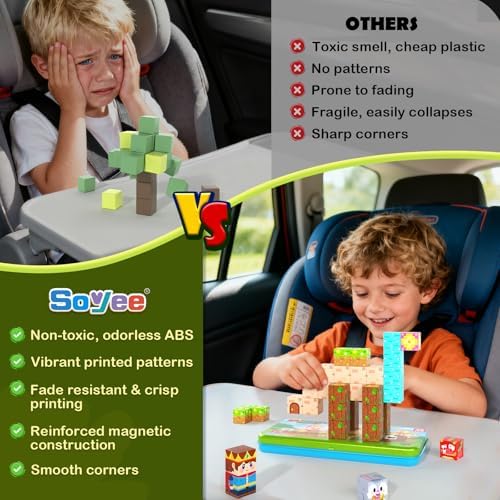 Mini Magnetic Blocks, Portable Building Cubes Travel Toys for Kids Ages 4-8 - Image 3