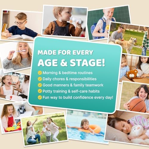 Dry Erase 4 in 1 Chore Chart for Multiple Kids - Magnetic Routine Chart with Slider Cute Chore Stickers, Visual Schedule for Kid with Autism to Do List Checklist for Kids - Image 6