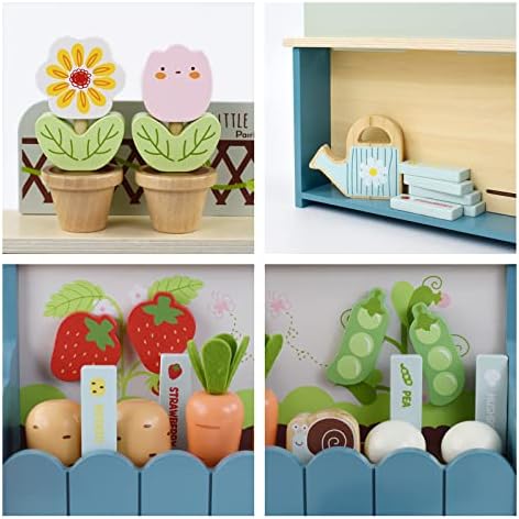 PairPear Wooden Play Food Garden Set Montessori Educational Toys for Kids - Image 7