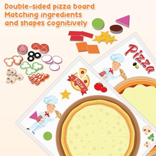 AKAYOK Pizza Felt Board Counting Game – Double-Sided Felt Play Set– Interactive Learning Supplies– Perfect for Math, Color Recognition - Image 5